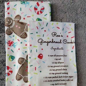 🌹 Pioneer Woman Gingerbread Cookies Holiday Kitchen Towel Set Of 2.